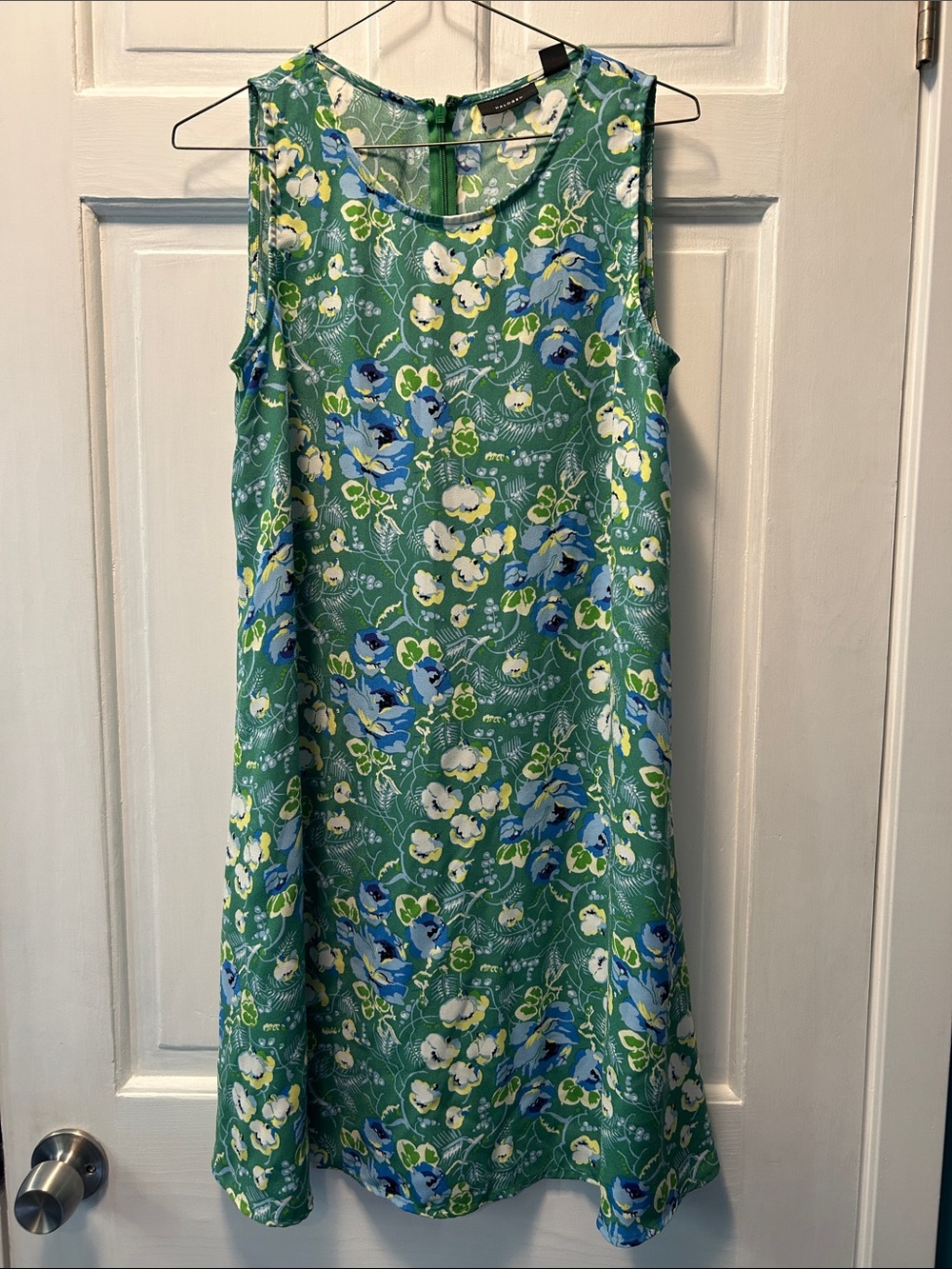 Halogen Green Floral Sleeveless Mini Dress